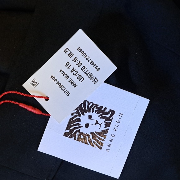 Anne Klein Chiffon Pleated Skirt 16 Black - Picture 8 of 8